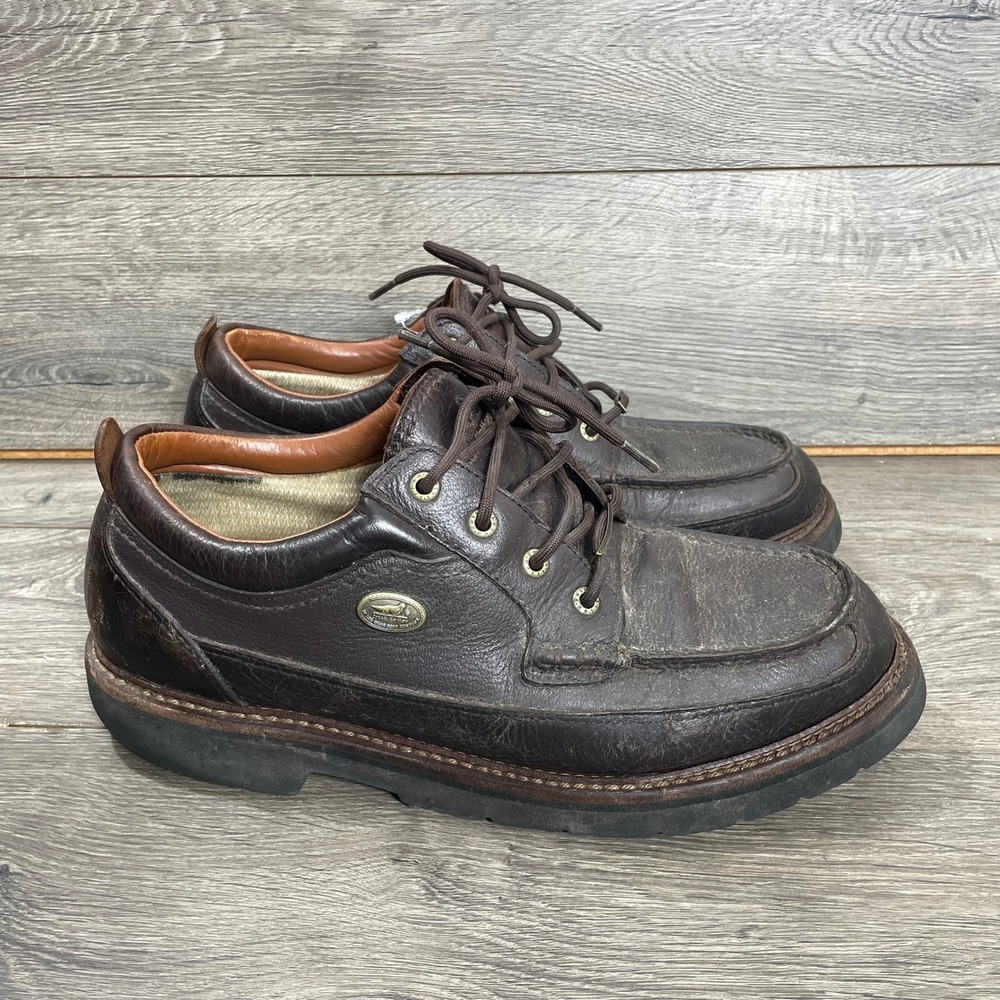 VTG Red Wing Irish Setter Shoes Mens 12 Brown Leather Moc Toe Oxford Work Rugged